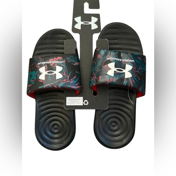 Under Armour Kids' Ansa Graphic Fixed Strap Slide Sandals, 4Y - Picture 1 of 4